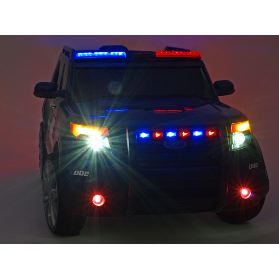 Džíp USA Police s 2.4G dálkovým ovládáním, megafonem, policejním osvětlením, FM rádiem, 12V, ČERVENÝ